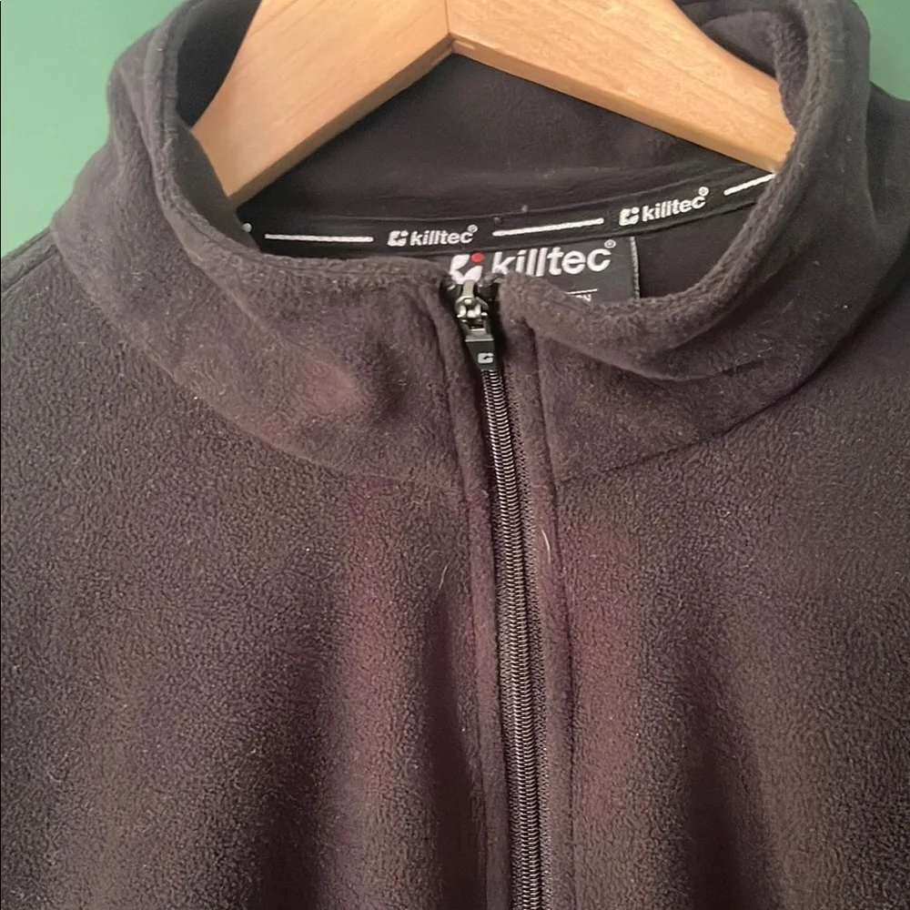 Killtec 1/4 Zip Black Fleece Men's M Ski Winter Warm Cozy Soft